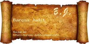Barcsa Judit névjegykártya